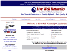 Tablet Screenshot of livewellnaturally.com